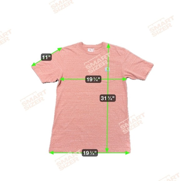 Carhartt Loose Fit Heavyweight Pocket T Shirt Men’s Size Small Orange Heather - Picture 3 of 9
